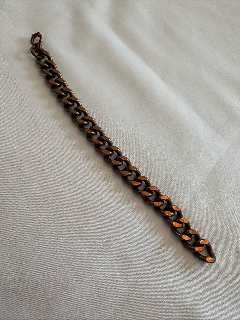 Copper Bracelet Curb Chain Link 8"